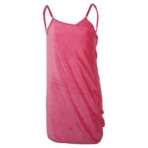 Bath Wrap Towel Women Shower Adjustable Shoulder Strap Rose Red